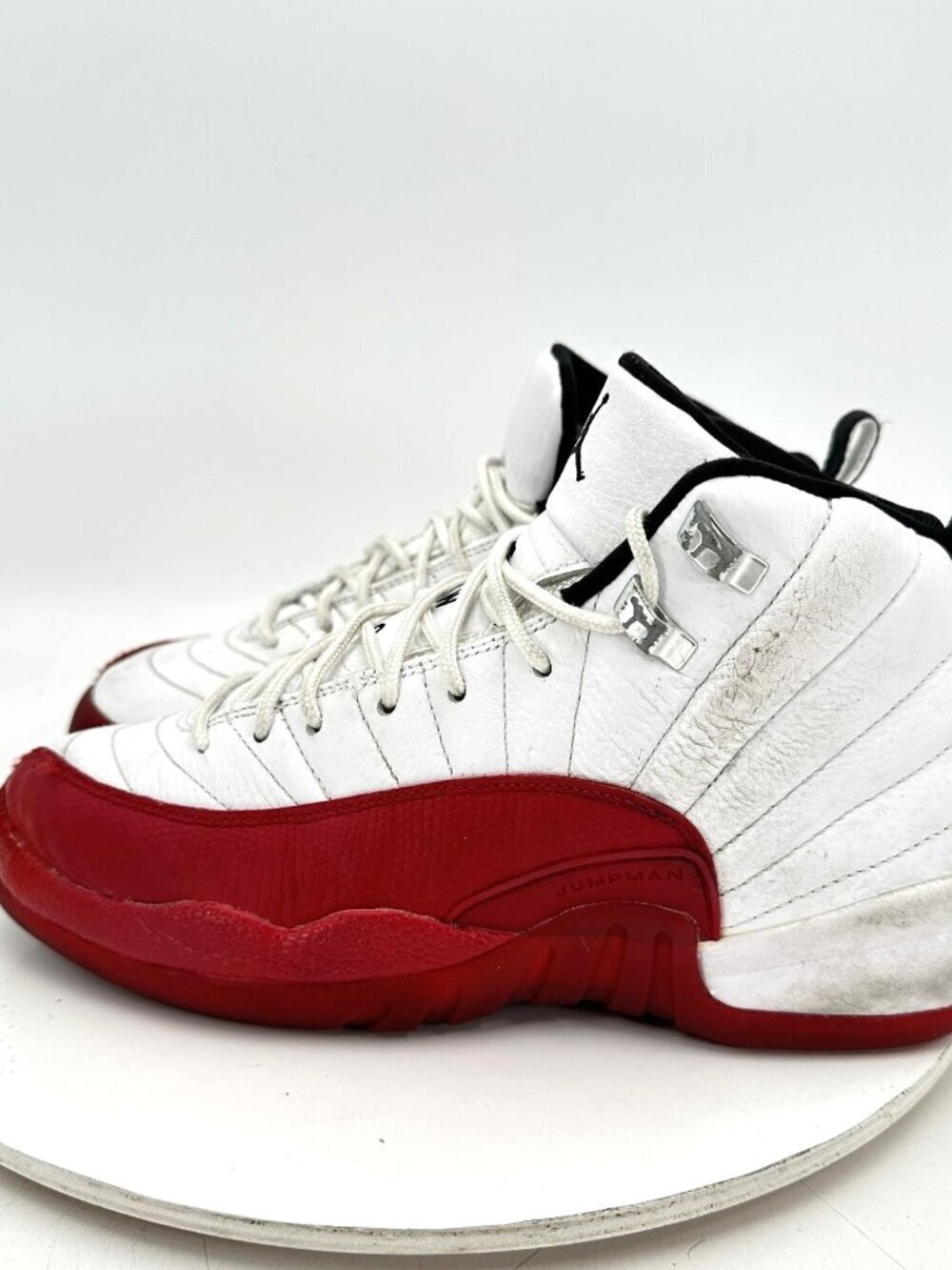 Nike Air Jordan 12 Cherry Retro Youth Sz 6.5Y Women 8 153265-116 White Red Shoes